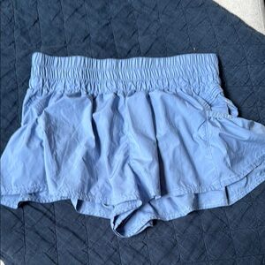 FP Movement by Free People Blue Athletic Shorts with Flared Skort Design